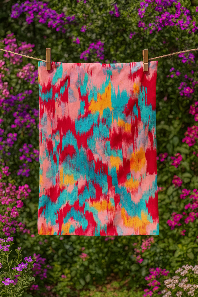 [JKPCOSA/001] 100% Cotton satin abstract pink fabric
