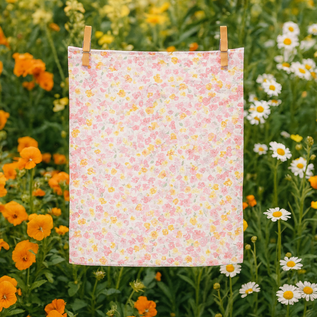 [JKPCOMU/002] 100% Cotton muslin digital printed flower fabric