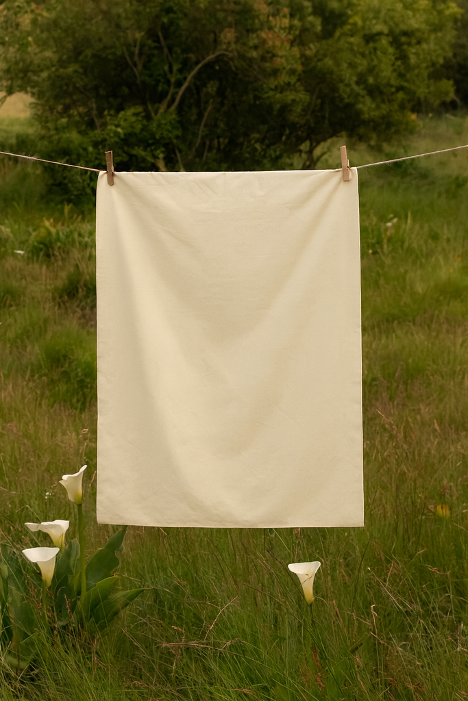 [JKPCORA/001] 100% Cotton Raw plain off-white fabric