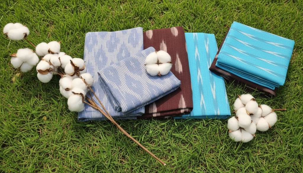 [JKHWPCO/001] 100% Cotton Ikat HandWoven (pack of 3)